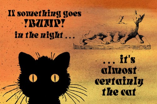 Things that go bump in the night, for Sunday Postcard Art