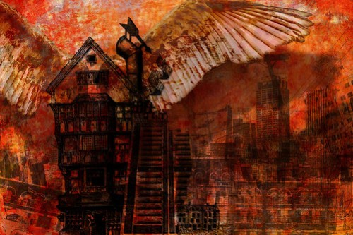 Haunted House, for Sunday Postcard Art