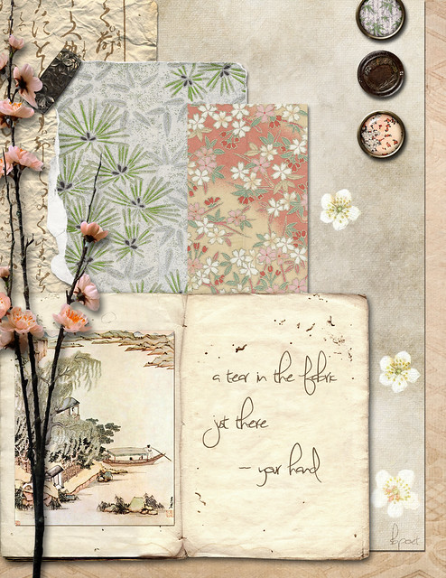 a tear in the fabric | just there | ~ your hand